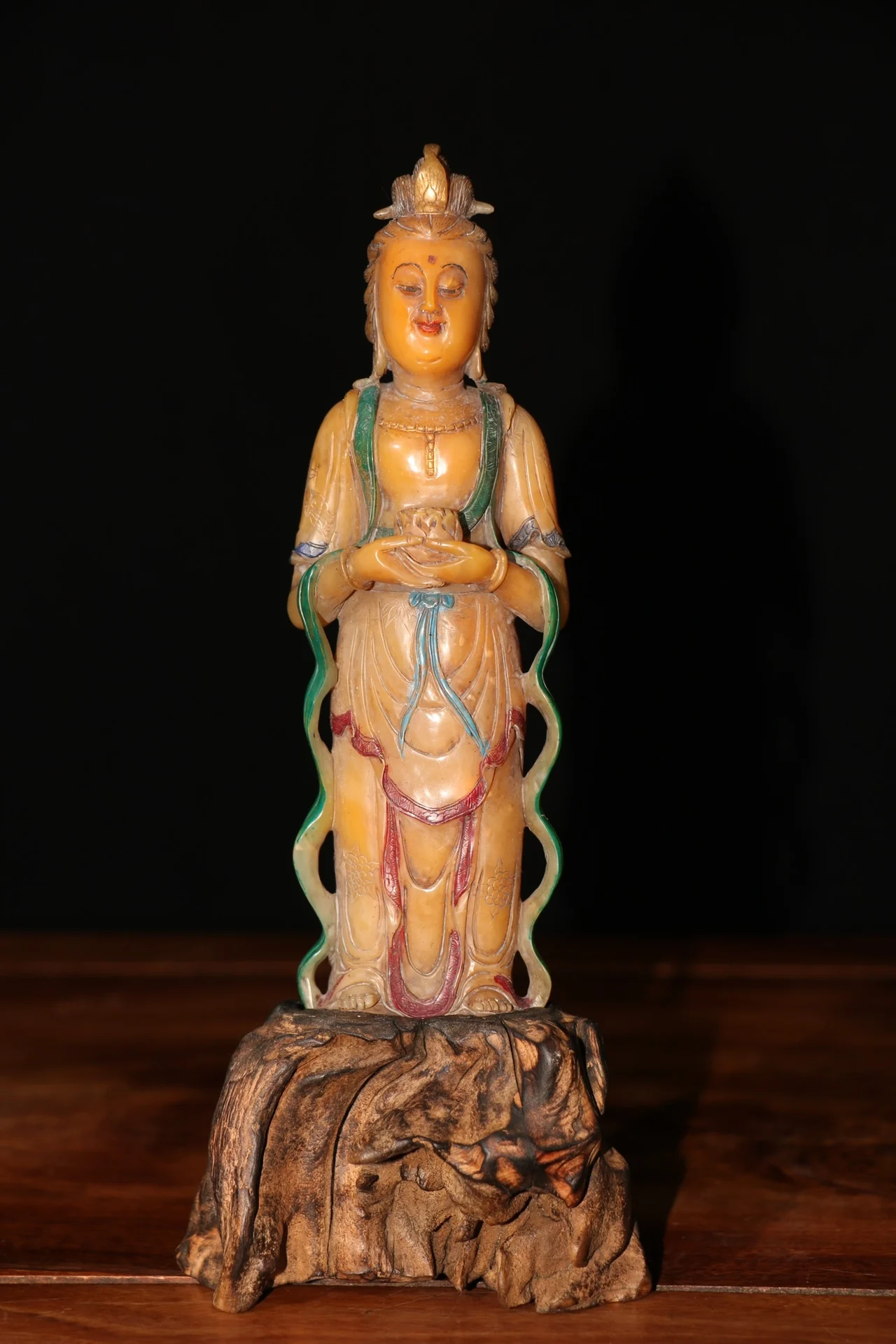 6"Tibet Temple Collection Old Tianhuang Stone Guanyin Bodhisattva Buddha Amitabha Wooden base Worship Hall Town house Exorcism
6"Tibet Temple Collection Old Tianhuang Stone Guanyin Bodhisattva Buddha Amitabha Wooden base Worship Hall Town house Exorcism