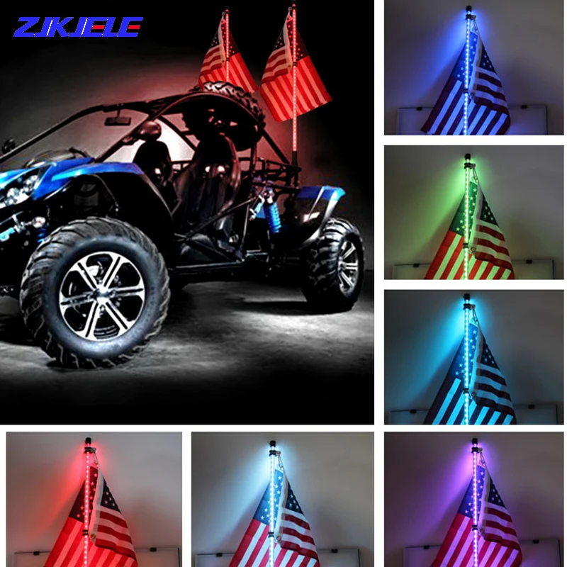 12V 4ft 5ft Whip Light LED RGB Waterproof Flag Pole Lamp Safety Antenna Car Signal Lamp for Offroad Sand Rails UTV ATV Truck
12V 4ft 5ft Whip Light LED RGB Waterproof Flag Pole Lamp Safety Antenna Car Signal Lamp for Offroad Sand Rails UTV ATV Truck
