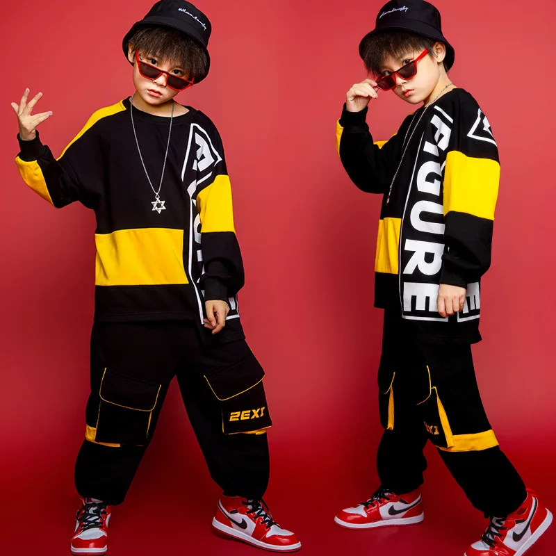 Kids Hip Hop Contrast Sweatshirt Joggers Clothes Set Girls Patchwork Top Street Dance Cargo Pants Boys Streetwear Child Costumes
Kids Hip Hop Contrast Sweatshirt Joggers Clothes Set Girls Patchwork Top Street Dance Cargo Pants Boys Streetwear Child Costumes