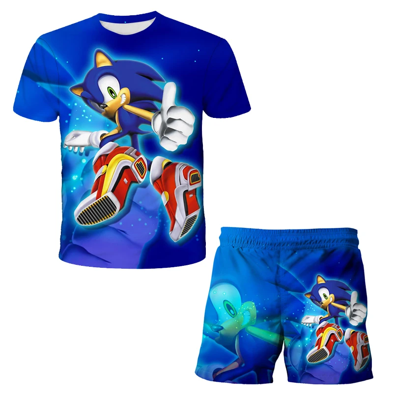 4-14 Years Sonic Children 3D Clothes Cartoon Cute printed two-piece suit Summer Boys Girls Casual Kids Clothing Fashion Costume
4-14 Years Sonic Children 3D Clothes Cartoon Cute printed two-piece suit Summer Boys Girls Casual Kids Clothing Fashion Costume