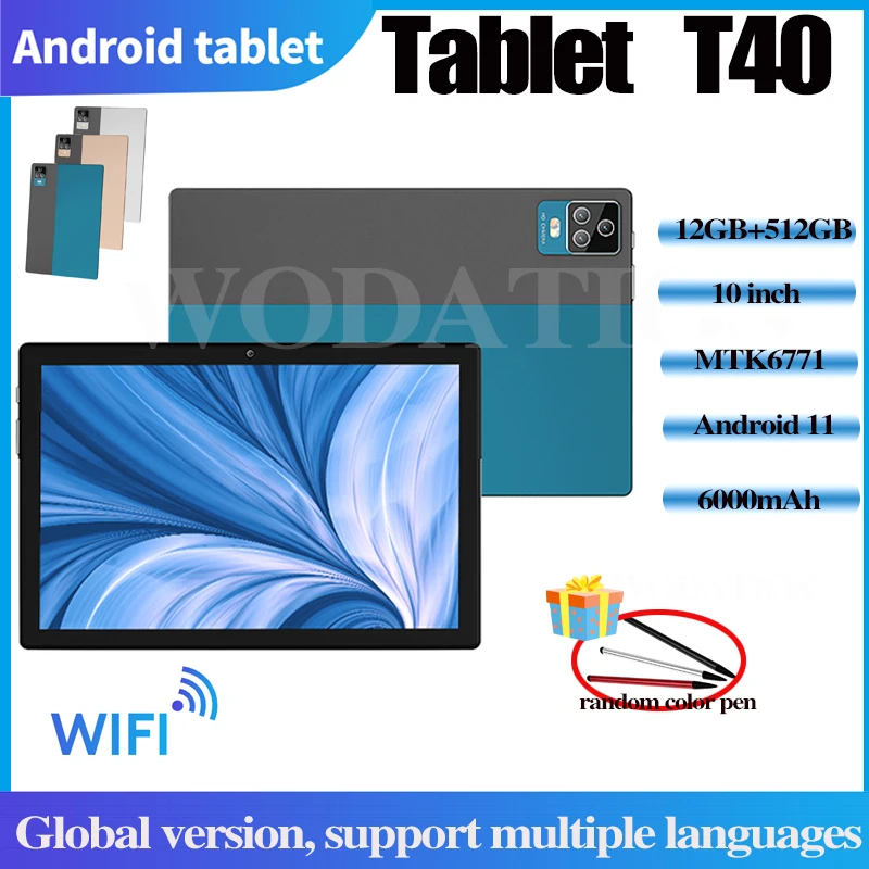 6000mAh Tablet PC T40 12GB 512GB Android11 MTK 6771Global Version WIFI Office GPS Study Game Laptop 24+48MP Pad Google Play
6000mAh Tablet PC T40 12GB 512GB Android11 MTK 6771Global Version WIFI Office GPS Study Game Laptop 24+48MP Pad Google Play