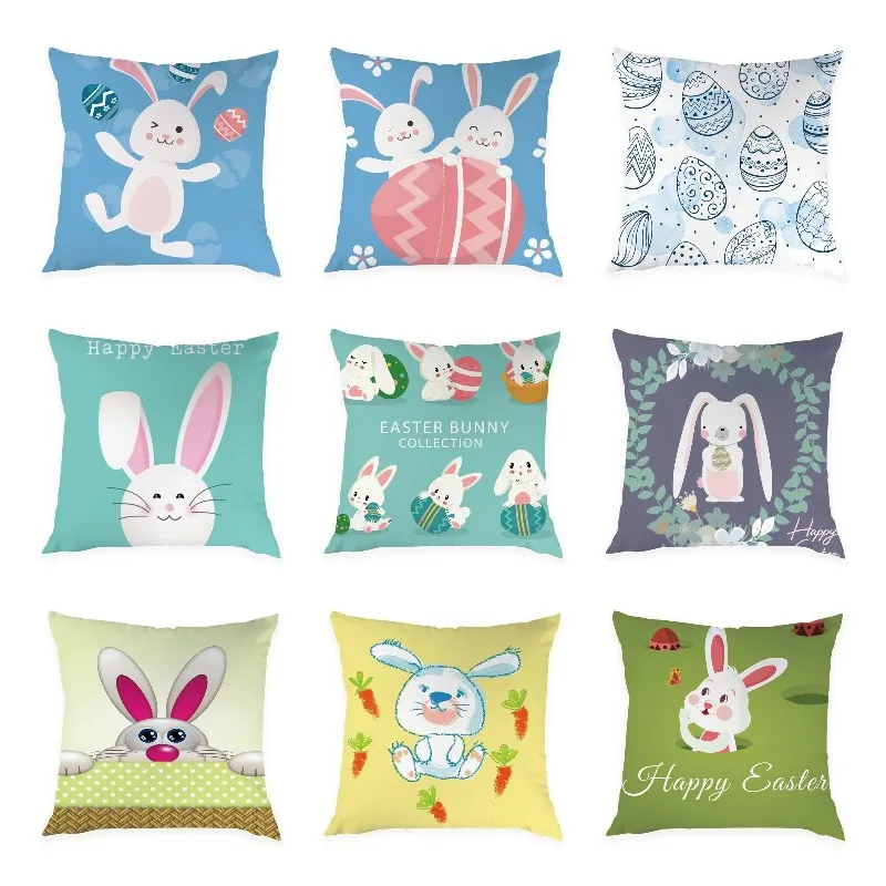 Happy Easter Throw Pillow Cover 18X18 Bunny Ears Rabbit Easter Eggs Decor Pillow Case Party Indoor Holiday Cushion Cover Home
Happy Easter Throw Pillow Cover 18X18 Bunny Ears Rabbit Easter Eggs Decor Pillow Case Party Indoor Holiday Cushion Cover Home