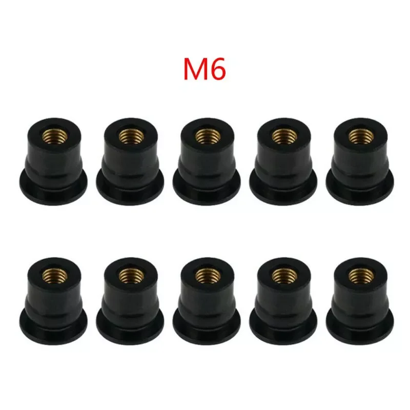 10pcs M4/M5/M6 Rubber Well Nuts Shock-resistant Blind Fastener Windscreen Windshield Fairing Cowl
10pcs M4/M5/M6 Rubber Well Nuts Shock-resistant Blind Fastener Windscreen Windshield Fairing Cowl