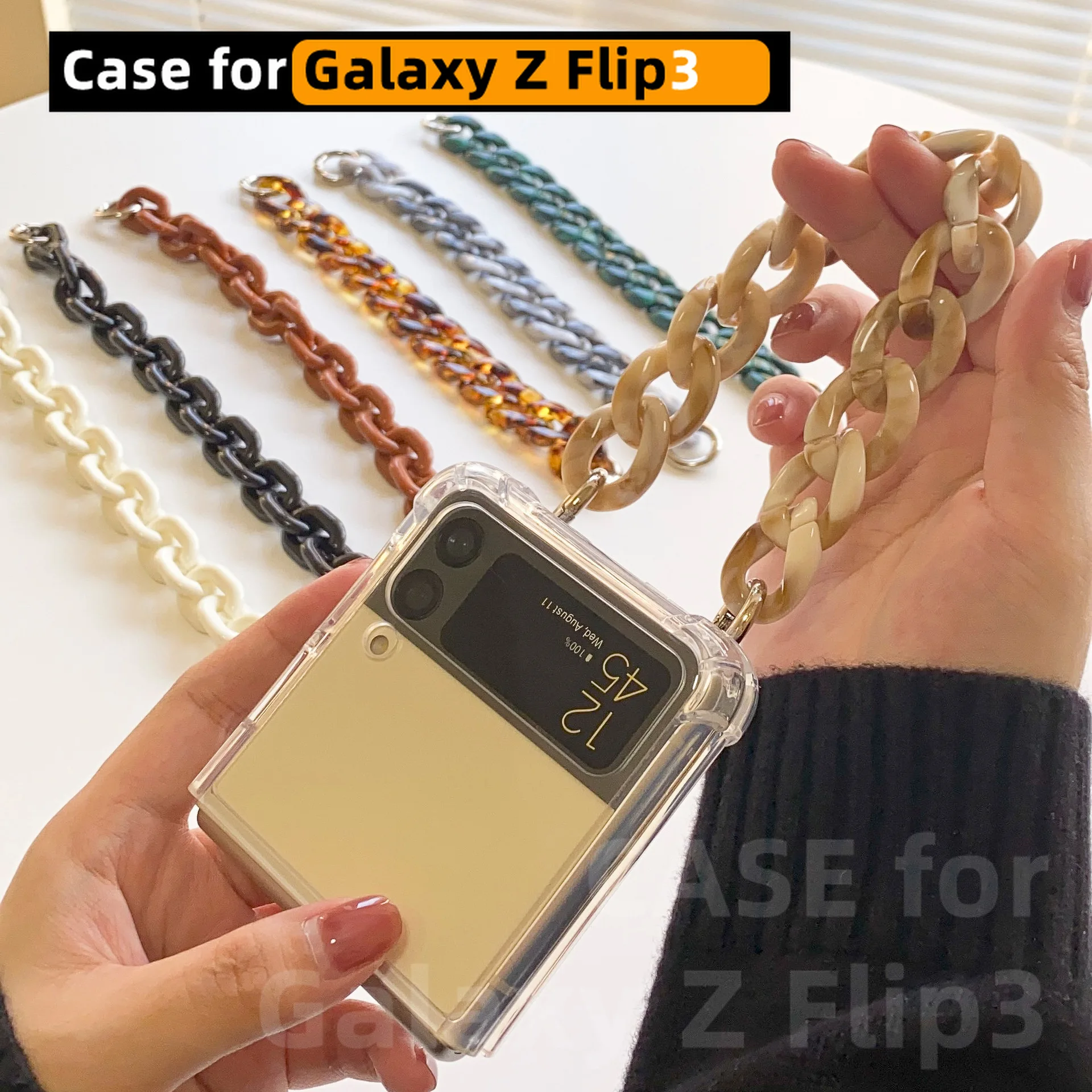 Cute mobile phone case for Samsung Galaxy Z Flip3 5G with strap, case for girls
Cute mobile phone case for Samsung Galaxy Z Flip3 5G with strap, case for girls