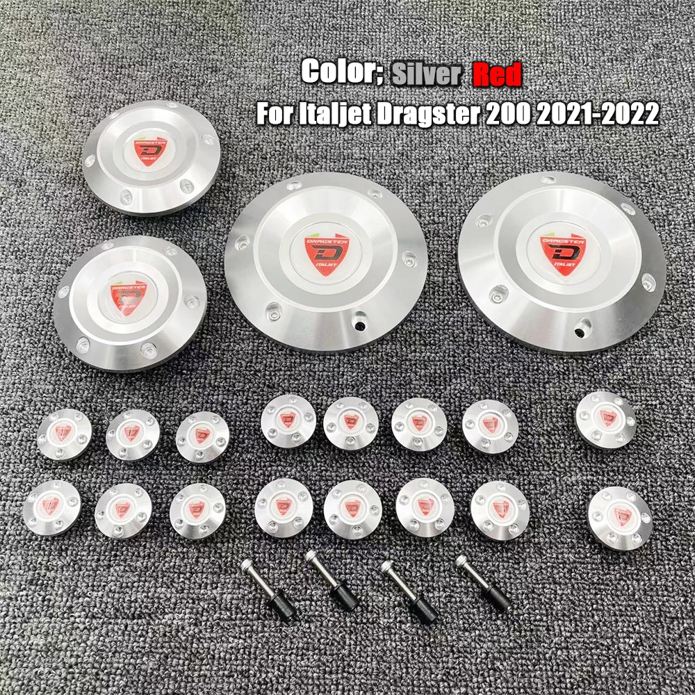 for Italjet Drags 200 CNC Motorcycle Frame Hole Cover Caps Plug Decor 20PCS Silver Red for Italjet Dragster 200 2021 2022 
for Italjet Drags 200 CNC Motorcycle Frame Hole Cover Caps Plug Decor 20PCS Silver Red for Italjet Dragster 200 2021 2022