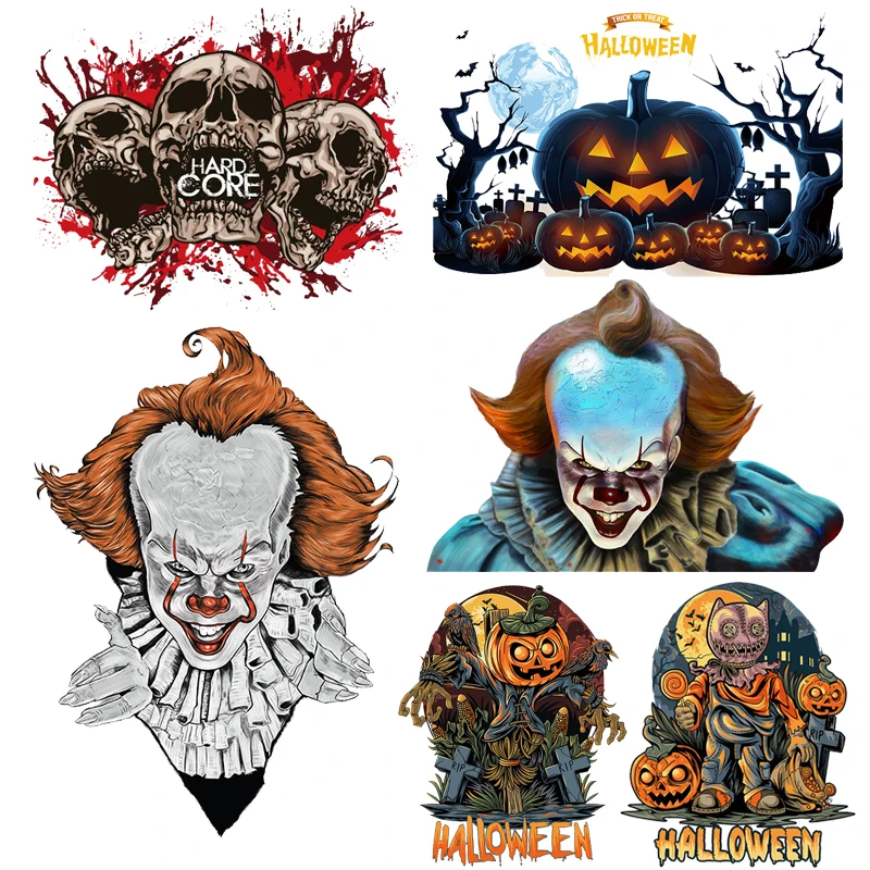 Iron on Transfer for Clothing DIY Hippie Patch Horror Movie Thermo Patches on Clothes Punk Thermal Applique for T-Shirt Stickers
Iron on Transfer for Clothing DIY Hippie Patch Horror Movie Thermo Patches on Clothes Punk Thermal Applique for T-Shirt Stickers