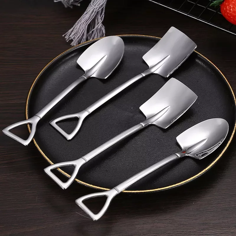 1/2/4pcs Retro shovel Flat coffee Ice cream Metal spoon creative Bar stainless steel 304 dessert Spoons Set Housewares kitchen
1/2/4pcs Retro shovel Flat coffee Ice cream Metal spoon creative Bar stainless steel 304 dessert Spoons Set Housewares kitchen