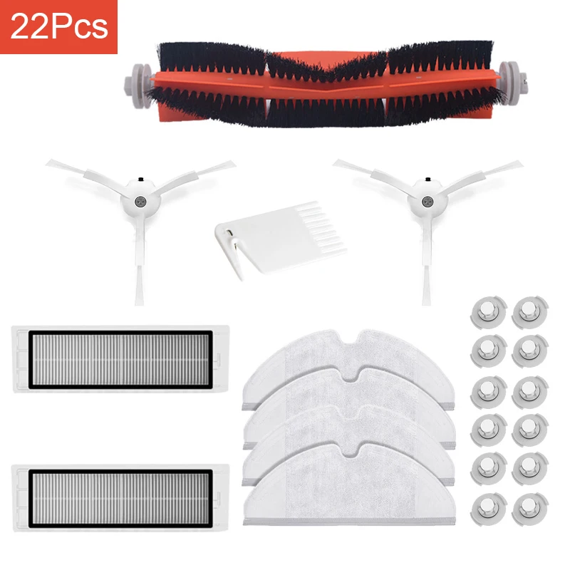 22PCS Main Brush Side Brush HEPA Filter Mops for Xiaomi 1S Rock S6 S5 S60 S5 S50 S55 E25 E35 Vacuum Cleaner Parts Accessories
22PCS Main Brush Side Brush HEPA Filter Mops for Xiaomi 1S Rock S6 S5 S60 S5 S50 S55 E25 E35 Vacuum Cleaner Parts Accessories