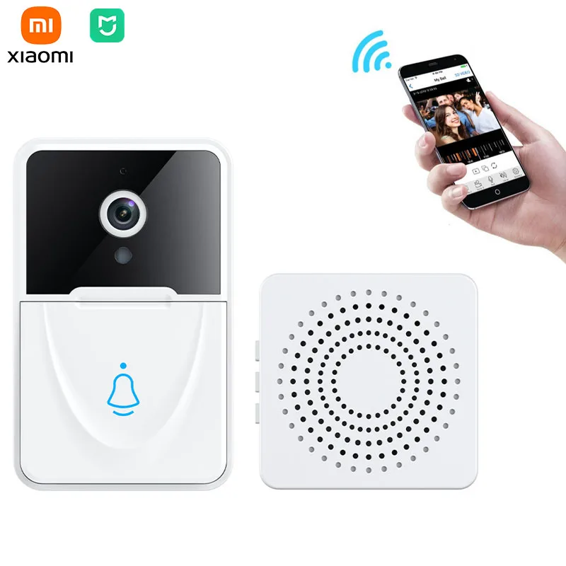 Xiaomi Mijia Wireless Doorbell WiFi Outdoor HD Camera Security Door Bell Night Vision Video Intercom Voice for Home Monitor Suit
Xiaomi Mijia Wireless Doorbell WiFi Outdoor HD Camera Security Door Bell Night Vision Video Intercom Voice for Home Monitor Suit
