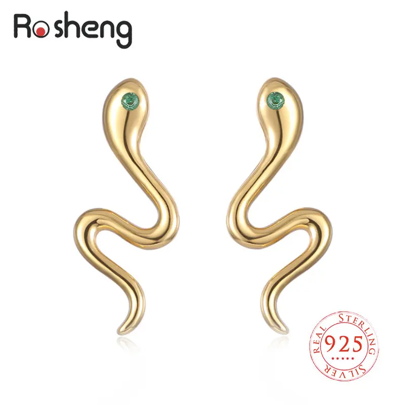 Snake Earrings 925 Sterling Silver Animal Pendant Gold Color Tassel Snakelike Hanging Stud Earrings for Women Real Fine Jewelry
Snake Earrings 925 Sterling Silver Animal Pendant Gold Color Tassel Snakelike Hanging Stud Earrings for Women Real Fine Jewelry