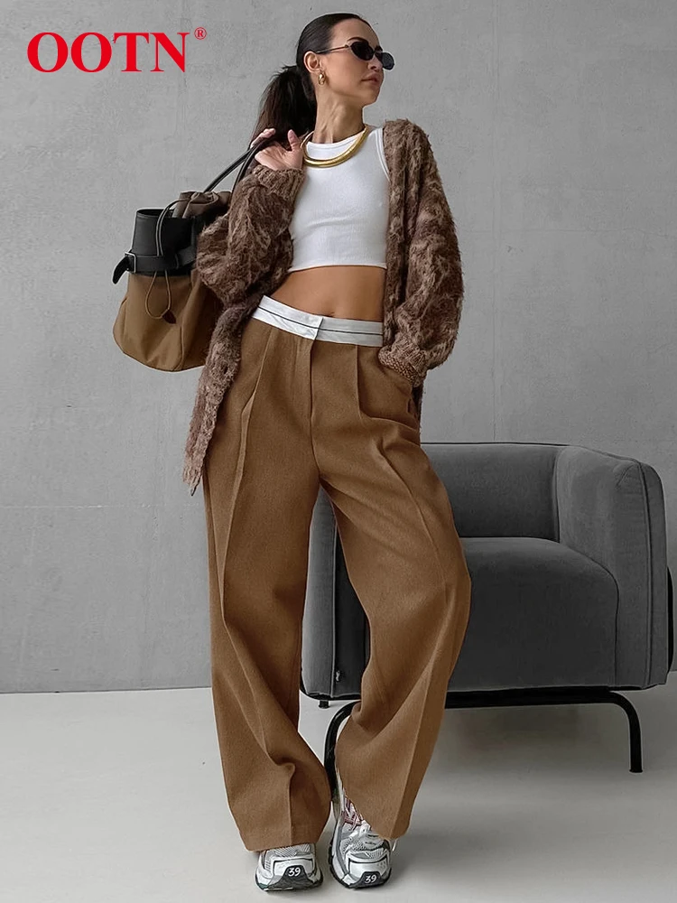 Элегантные коричневые плиссированные брюки OOTN, Осенние уличные шикарное лоскутное, прямые брюки для женщин, 100% полиэстер, брюки с высокой талией для женщин, 2023
Элегантные коричневые плиссированные брюки OOTN, Осенние уличные шикарное лоскутное, прямые брюки для женщин, 100% полиэстер, брюки с высокой талией для женщин, 2023