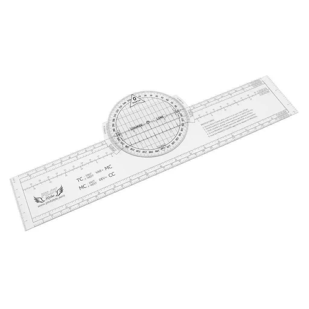 ''x 2.4'' Rotating Plotter for Aeronautical Chart VFR Navigation 
''x 2.4'' Rotating Plotter for Aeronautical Chart VFR Navigation