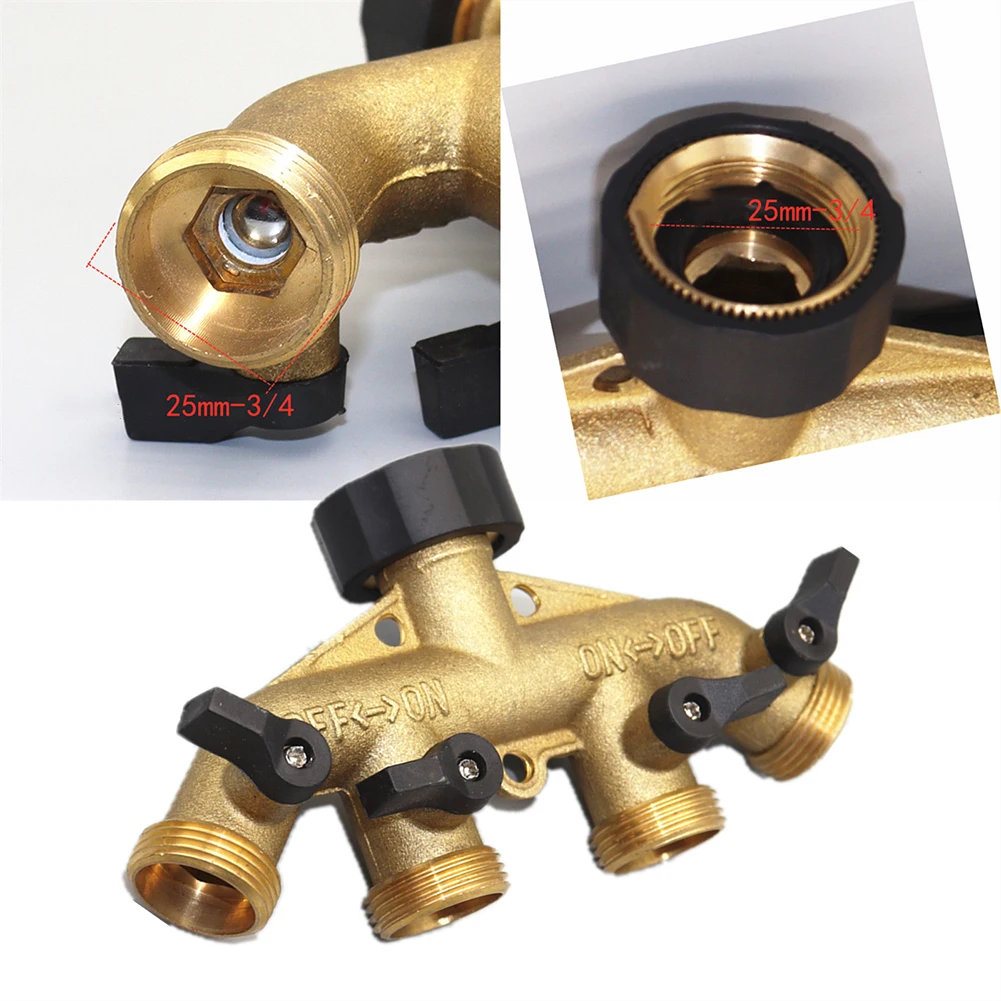 Watering Irrigation Equipment 4 Way Distributor Solid Brass Splitter Garden Hose End Connector With Shut Off Valves 3/4inch Set
Watering Irrigation Equipment 4 Way Distributor Solid Brass Splitter Garden Hose End Connector With Shut Off Valves 3/4inch Set