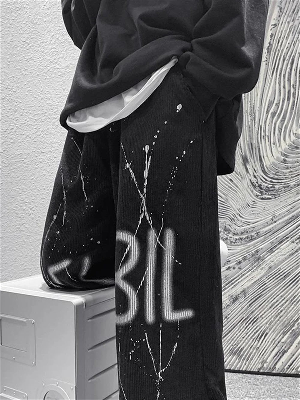 BF Print Corduroy Baggy Pants Women Punk Goth Black Graffiti Jeans Emo Alt Kpop Harajuku Kpop Y2k Letter Wide Leg Trousers 2000s
BF Print Corduroy Baggy Pants Women Punk Goth Black Graffiti Jeans Emo Alt Kpop Harajuku Kpop Y2k Letter Wide Leg Trousers 2000s