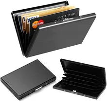 1pc Card Holder Men RFID Blocking Aluminum Metal Slim Wallet Money Bag Anti-scan Credit Card Holder Thin Case Small Male Wallet