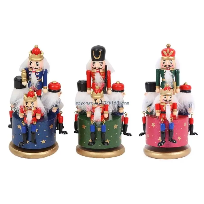 4-in-1 Christmas Nutcracker Ornament Musical Box Wooden Figurines Decoration Home Party Supplies Gift for Kids Adults
4-in-1 Christmas Nutcracker Ornament Musical Box Wooden Figurines Decoration Home Party Supplies Gift for Kids Adults