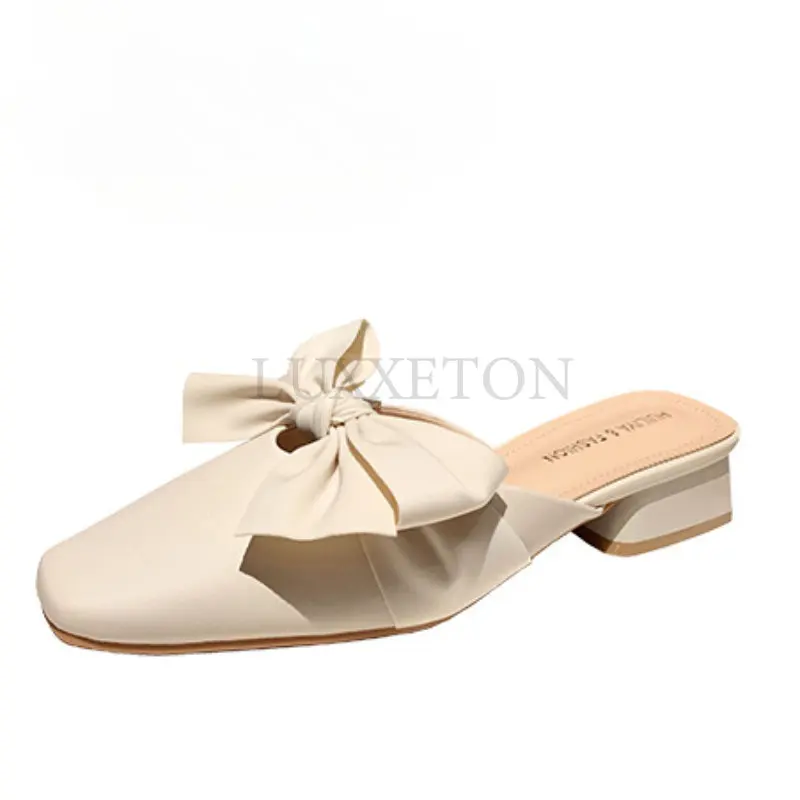 Pointed Toe Shoes Butterfly-Knot Womens Slippers Outdoor Med Pantofle Heeled Mules Loafers Slides Flat High Cover PU Rubber
Pointed Toe Shoes Butterfly-Knot Womens Slippers Outdoor Med Pantofle Heeled Mules Loafers Slides Flat High Cover PU Rubber