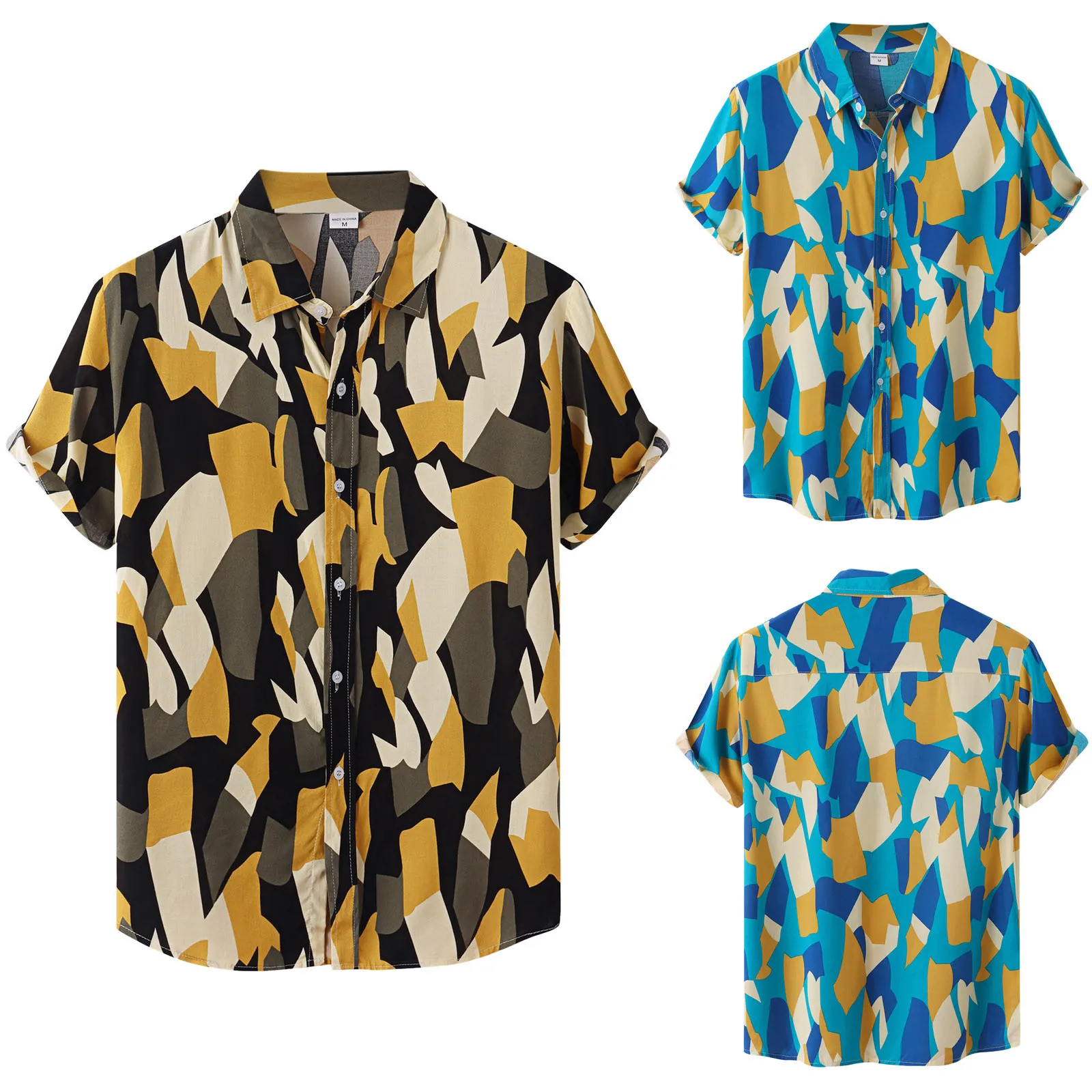 Oversized Shirt Male Casual Geometric Print Shirts For Men Short Sleeve Men's Shirts Turn Down Collar Tops Men Hawaiian Shirt
Oversized Shirt Male Casual Geometric Print Shirts For Men Short Sleeve Men's Shirts Turn Down Collar Tops Men Hawaiian Shirt