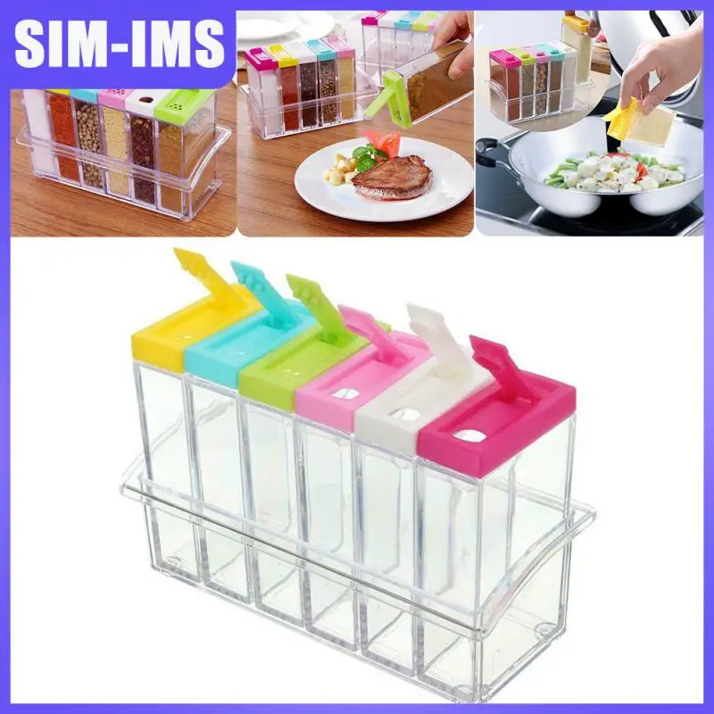 Kitchen Utensils Spice Jar Seasoning Box 6Pcs/Set Kitchen Spice Storage Bottle Jars Transparent PP Salt Pepper Cumin Powder Box
Kitchen Utensils Spice Jar Seasoning Box 6Pcs/Set Kitchen Spice Storage Bottle Jars Transparent PP Salt Pepper Cumin Powder Box