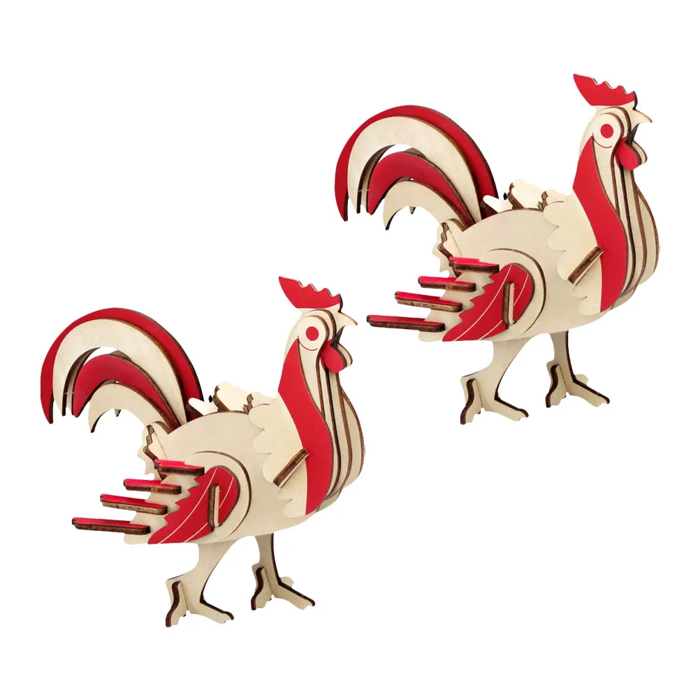 2 Sets Wooden Rooster Puzzle Plaything Educational Toy 3d Jigsaw DIY Kids Decorate
2 Sets Wooden Rooster Puzzle Plaything Educational Toy 3d Jigsaw DIY Kids Decorate
