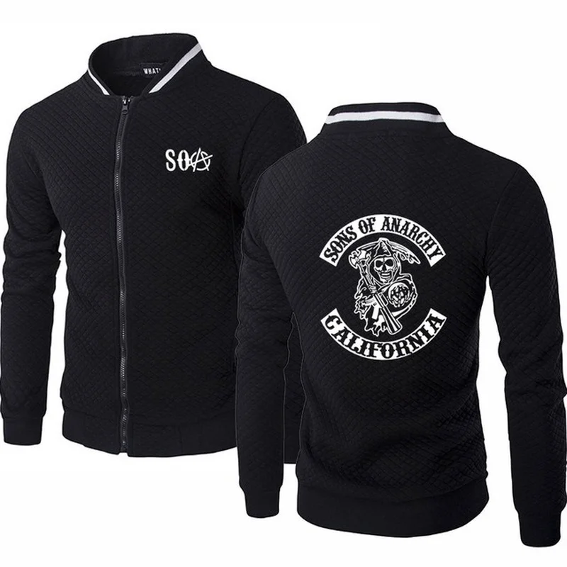 2022 NEW for SOA Sons of anarchy the child Fashion Zipper Mens Jacket High Quality Cotton Men's baseball jacket Sweatshirt
2022 NEW for SOA Sons of anarchy the child Fashion Zipper Mens Jacket High Quality Cotton Men's baseball jacket Sweatshirt
