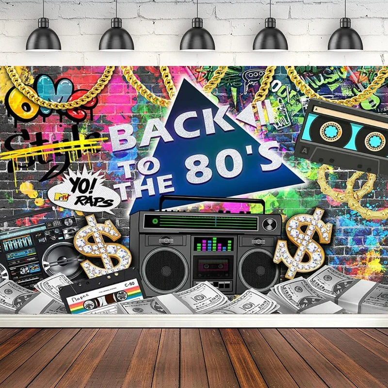 Photography Backdrop Hip Hop Colorful Brick Wall Background Urban Graffiti 80's Theme Birthday Party Decor Cake Table Banner
Photography Backdrop Hip Hop Colorful Brick Wall Background Urban Graffiti 80's Theme Birthday Party Decor Cake Table Banner