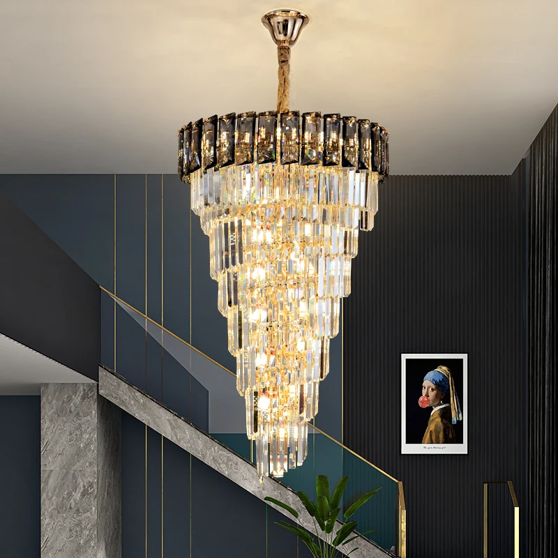 Staircase Chandelier Long Chandelier Villa Large Chandelier Hollow Living Room Lamp Rotating Light Luxury Crystal Lamp 8806#
Staircase Chandelier Long Chandelier Villa Large Chandelier Hollow Living Room Lamp Rotating Light Luxury Crystal Lamp 8806#