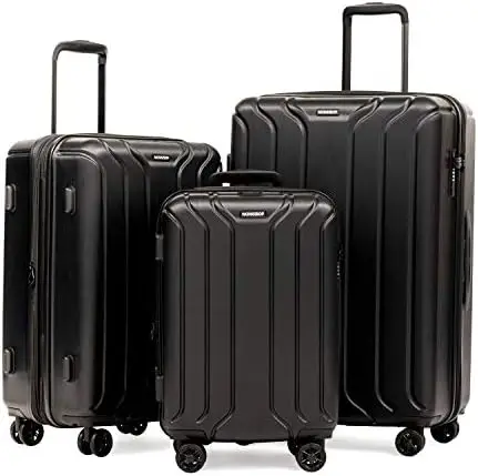 

Чемодан NEW YORK, расширяемый, Спиннер, колеса, жесткий боковой корпус, набор чемоданов для путешествий из 3 предметов (бирюзовый, набор из 3 предметов (20/24/28)