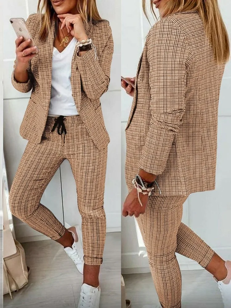 Autumn Female Turndown Collar Single Breasted Blazer And Pants Set Casual Suit Two Pieces For Women Fashion Print Sets 2023
Autumn Female Turndown Collar Single Breasted Blazer And Pants Set Casual Suit Two Pieces For Women Fashion Print Sets 2023