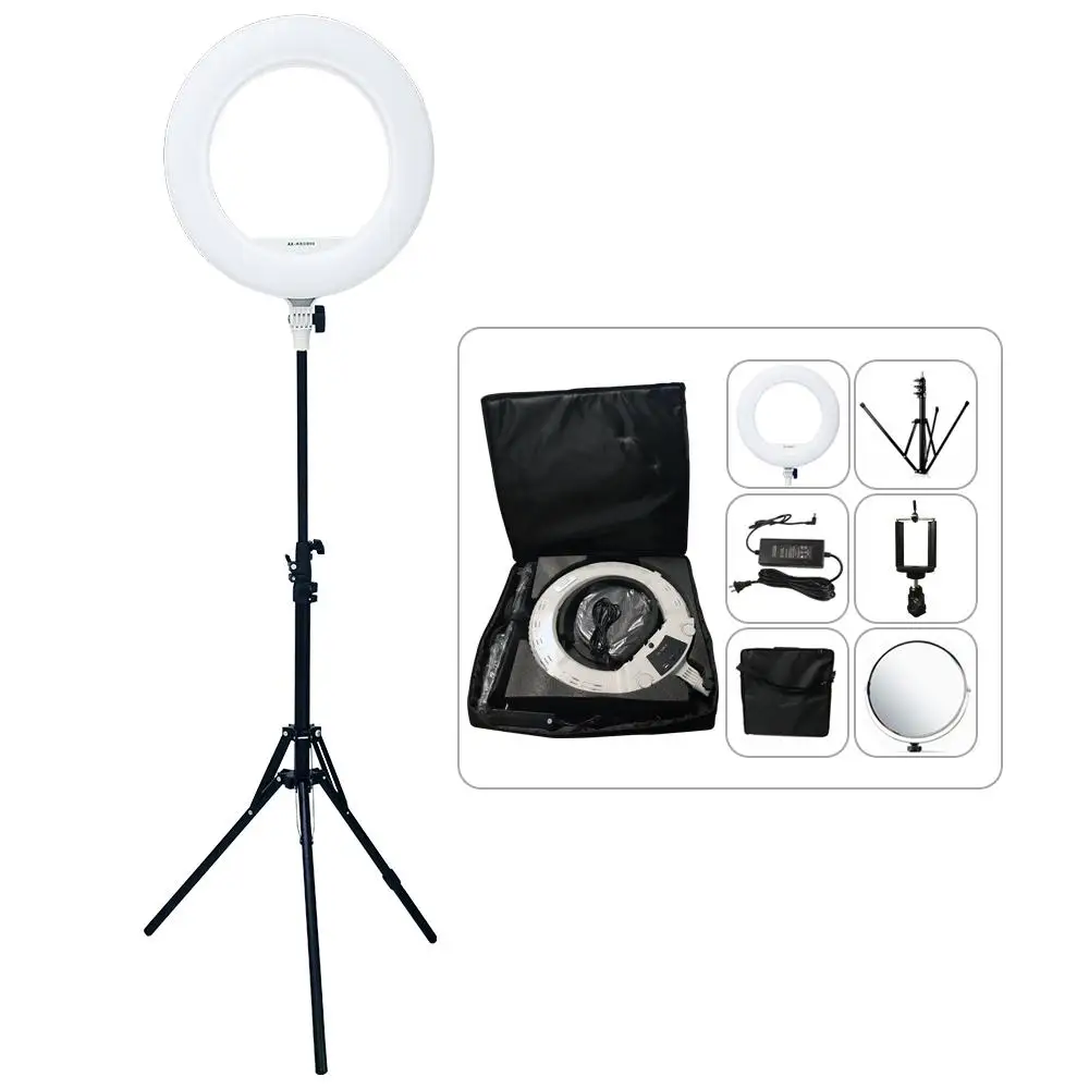 Yidoblo AX-480SII Warm&Cold Color Ring Lamp Broadcast /Video / Photography / Makeup Ring Light 18\" 240pcs LEDS Lamp +tripod Kit
Yidoblo AX-480SII Warm&Cold Color Ring Lamp Broadcast /Video / Photography / Makeup Ring Light 18\" 240pcs LEDS Lamp +tripod Kit