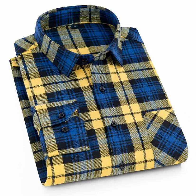 2022 New Men's Flannel Plaid Long Sleeve Casual Shirt Regular Fit Cotton High Quality
2022 New Men's Flannel Plaid Long Sleeve Casual Shirt Regular Fit Cotton High Quality