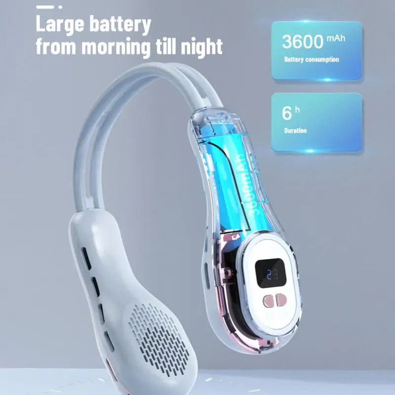 With Long Endurance Neck Hanging Fan Foldable Bladeless Mute Summer Air Cooling Outdoor Hanging Small Fan Neckband Fans Portable
With Long Endurance Neck Hanging Fan Foldable Bladeless Mute Summer Air Cooling Outdoor Hanging Small Fan Neckband Fans Portable