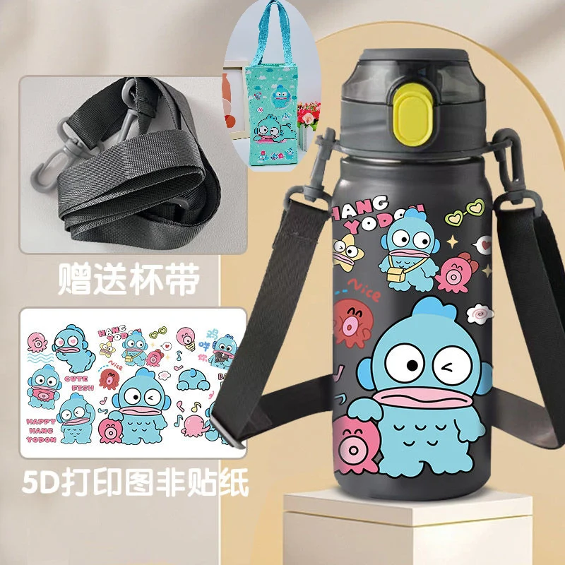 Kawaii Sanrio Hanyodon термос чашка Студенческая для воды Высокая емкость нержавеющая