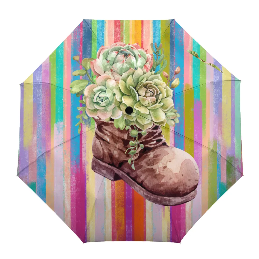 Summer Succulents Shoes colorful Fully-automatic Rain Umbrella Foldable Umbrella for Women Males Eight Strands Umbrella
Summer Succulents Shoes colorful Fully-automatic Rain Umbrella Foldable Umbrella for Women Males Eight Strands Umbrella
