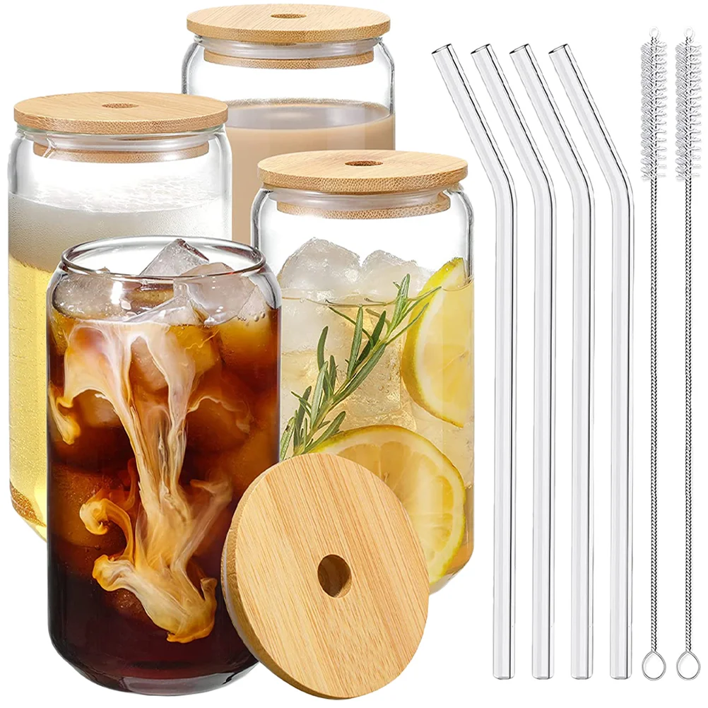 4 Sets Cups Can Shaped Wood Lid Wide Mouth Creative Iced Coffee Glasses Drinking Glasses Coffee Straw Mug
4 Sets Cups Can Shaped Wood Lid Wide Mouth Creative Iced Coffee Glasses Drinking Glasses Coffee Straw Mug