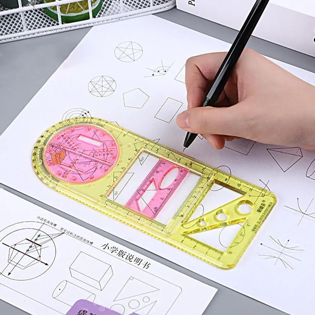 New Fashion Geometric Ruler Drawing Template Measuring Tool For School Office Supplies Architecture Designs E3x4
New Fashion Geometric Ruler Drawing Template Measuring Tool For School Office Supplies Architecture Designs E3x4