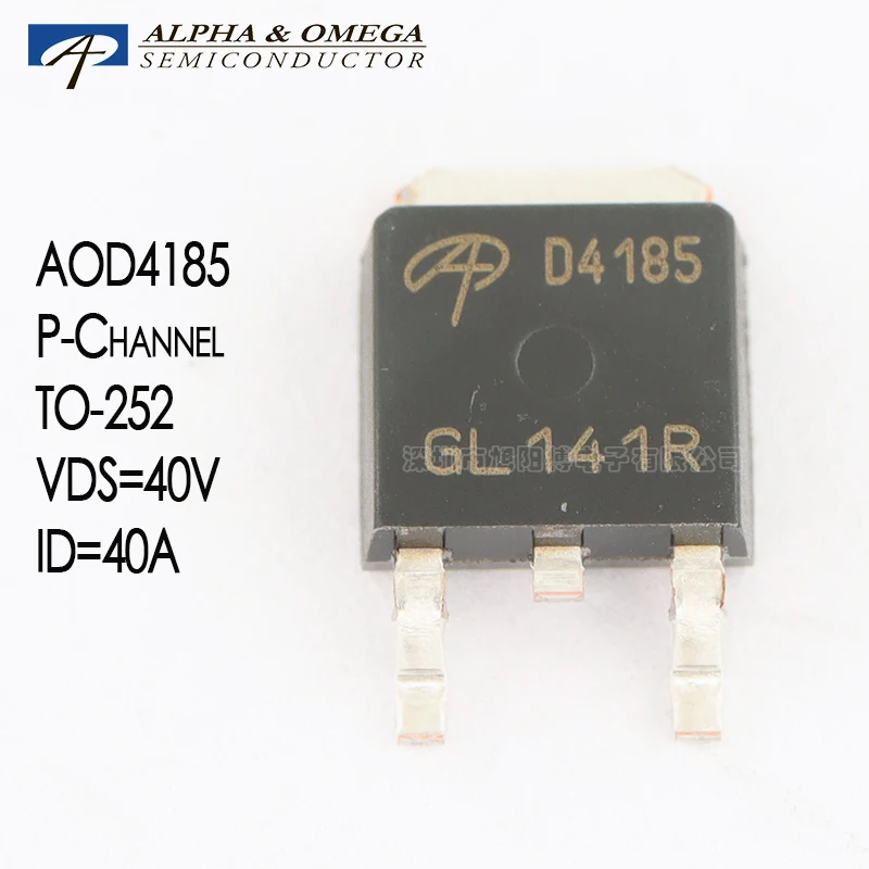 AOD4185 MOS P Channel 40V40A TO-252 Diodes Field-Effect Transistor MOSFET Original D4185 5pcs
AOD4185 MOS P Channel 40V40A TO-252 Diodes Field-Effect Transistor MOSFET Original D4185 5pcs