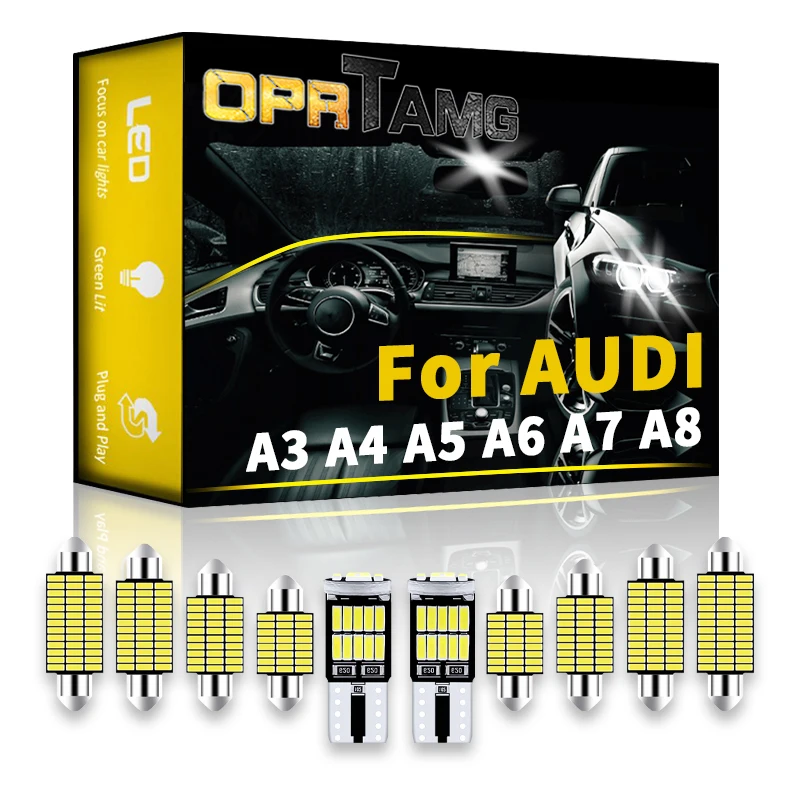 OPRTAMG для Audi A3, A4, A5, A6, A7, A8 1994-2019, 2020, 2021, 2022, комплект автомобильных светодиодных ламп Canbus для внутреннего освещения, аксессуары для автомобильн...
OPRTAMG для Audi A3, A4, A5, A6, A7, A8 1994-2019, 2020, 2021, 2022, комплект автомобильных светодиодных ламп Canbus для внутреннего освещения, аксессуары для автомобильн...