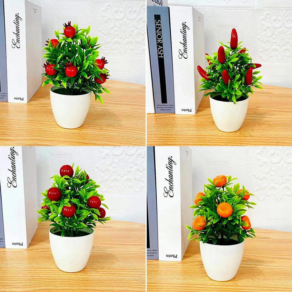 18CM Artificial Plant Bonsai Lemon Orange Pomegranate Fruit Tree Window Sill Decor Yard Garden Desk Fake Plant Potted Home Decor
18CM Artificial Plant Bonsai Lemon Orange Pomegranate Fruit Tree Window Sill Decor Yard Garden Desk Fake Plant Potted Home Decor