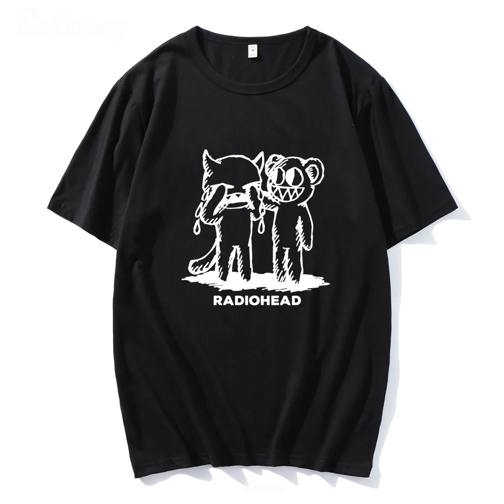 Radiohead T Shirt Men100% Cotton Indie Rock Band Boy Hip Hop Oversized Tops Summer Women Tee Vintage Children High Quality Print 
Radiohead T Shirt Men100% Cotton Indie Rock Band Boy Hip Hop Oversized Tops Summer Women Tee Vintage Children High Quality Print