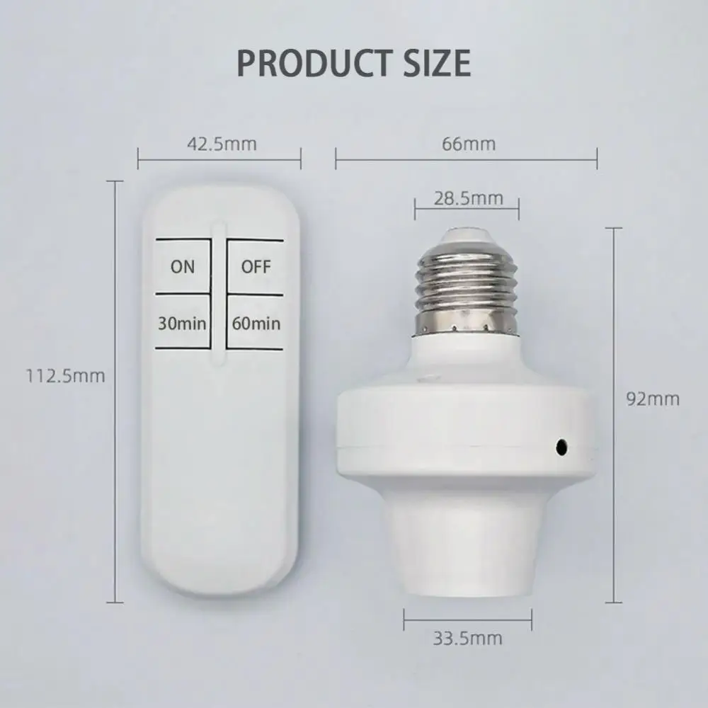 Timer Smart Home Lamp Bases With Timer Lamp Holder With Remote Controller Wireless Remote Control Hot 110v 220v Remote Control
Timer Smart Home Lamp Bases With Timer Lamp Holder With Remote Controller Wireless Remote Control Hot 110v 220v Remote Control