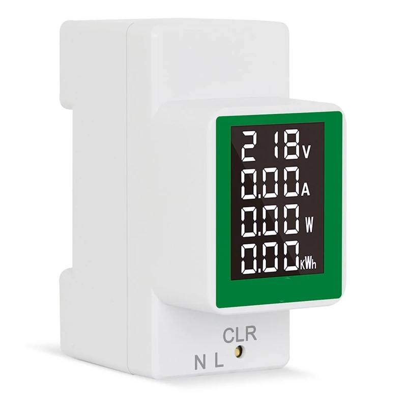 Din Rail Wattmeter Ammeter AC50-300V Volt Amp Powers Factor Time Energy Voltage Current Monitor
Din Rail Wattmeter Ammeter AC50-300V Volt Amp Powers Factor Time Energy Voltage Current Monitor