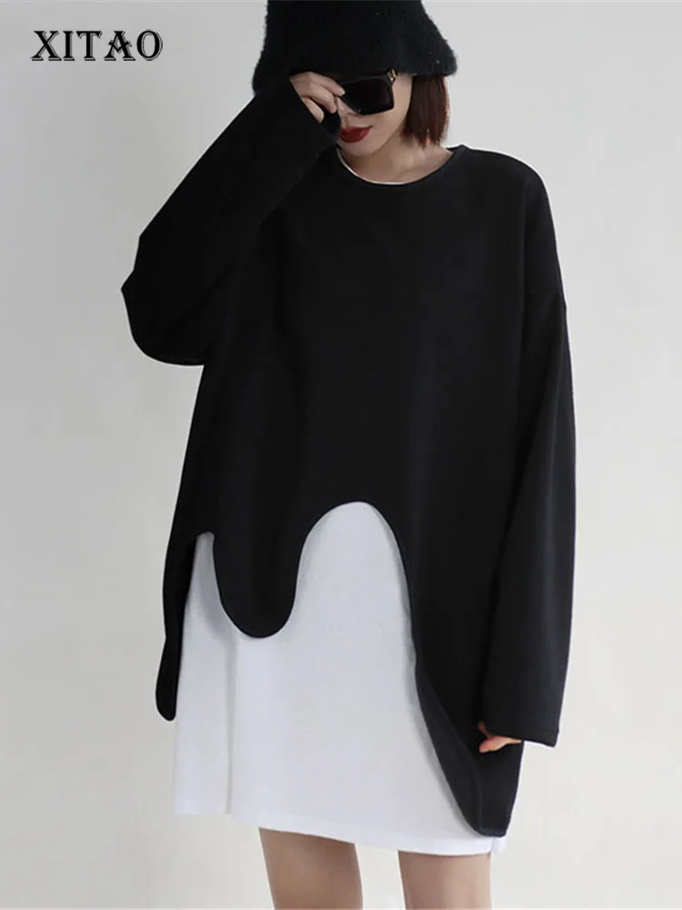 XITAO Black Sweatshirt Irregular Pleated Full Sleeve Pullover Goddess Fan Casual 2021 Winter Autumn Loose Sweatshirt JL0166
XITAO Black Sweatshirt Irregular Pleated Full Sleeve Pullover Goddess Fan Casual 2021 Winter Autumn Loose Sweatshirt JL0166