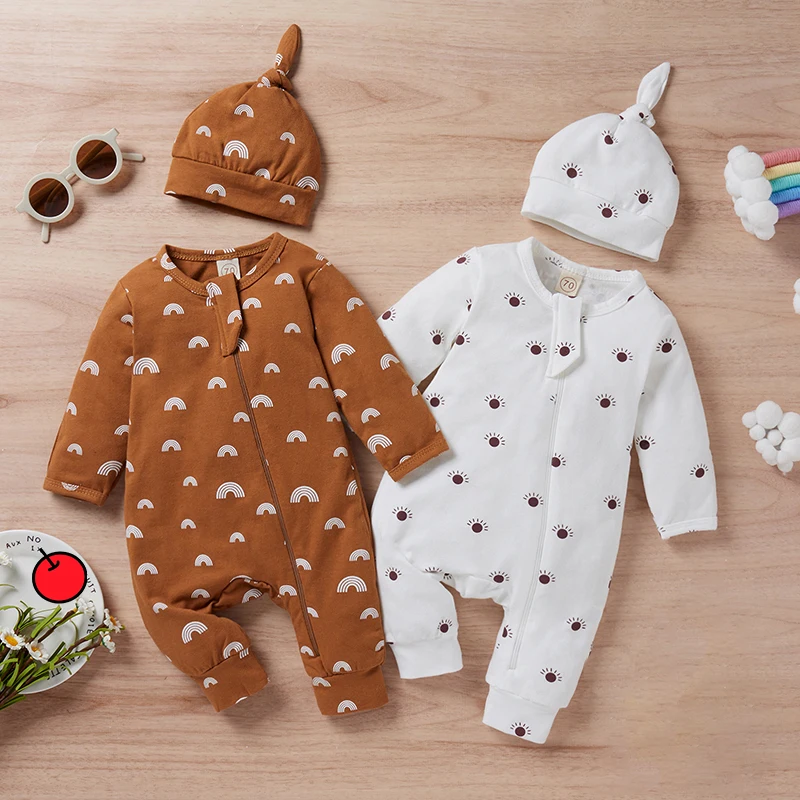 2 шт., детский хлопковый комбинезон с капюшоном и мультяшным принтом 
2 шт., детский хлопковый комбинезон с капюшоном и мультяшным принтом