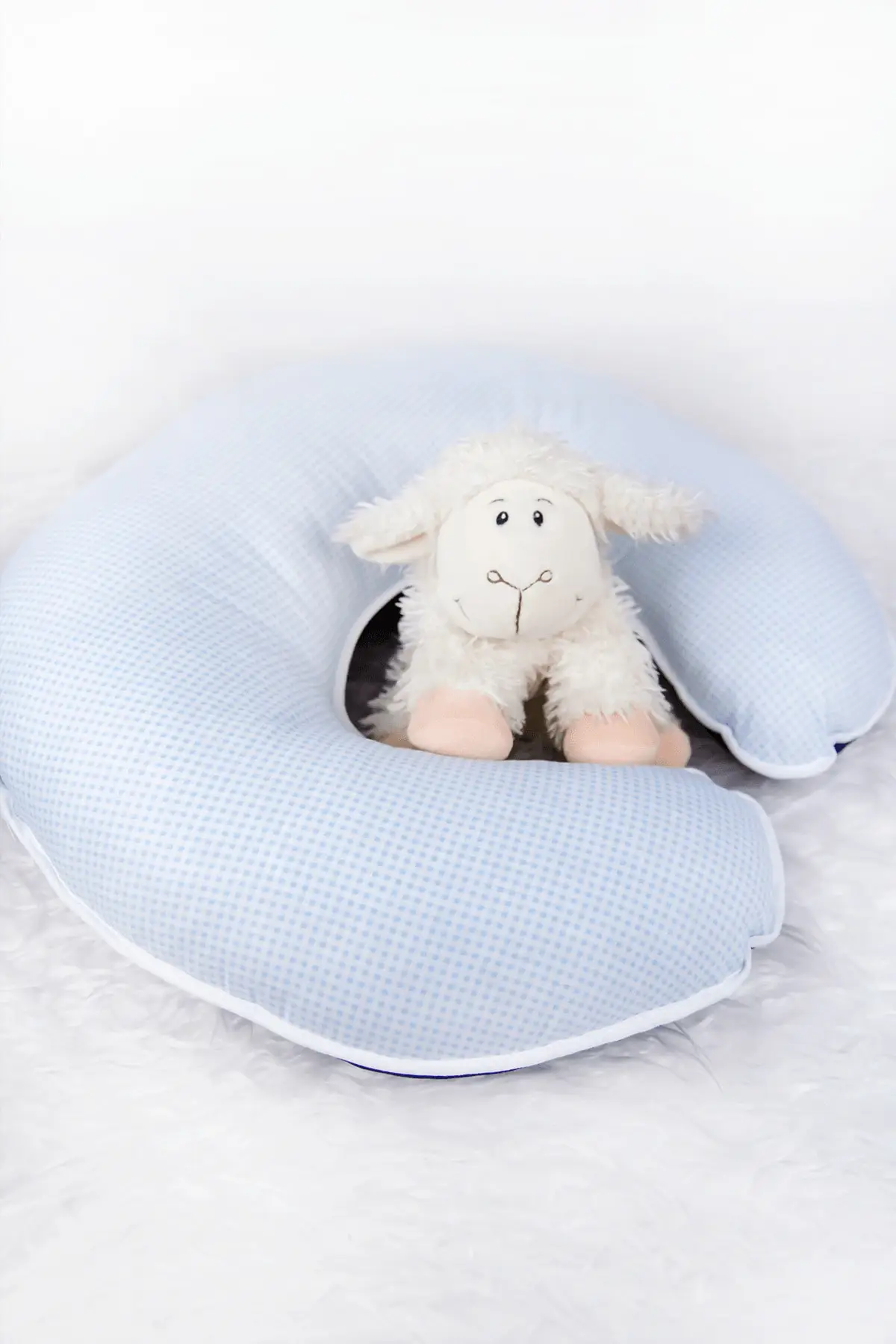 

Child Pillow Detachable Nursing Head Pillow Soft Crib Bumper Moon Shape Breastfeeding Pillow Support Cushion for Newborn Baby