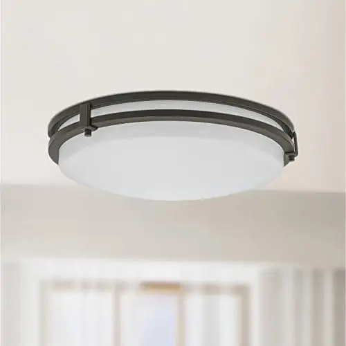 13 14830 BN M4 LED Saturn Flushmount Ceiling Light Fixture for Kitchen | Hallway | Bedroom, Dimmable, 3000K, Antique Brushed Nic
13 14830 BN M4 LED Saturn Flushmount Ceiling Light Fixture for Kitchen | Hallway | Bedroom, Dimmable, 3000K, Antique Brushed Nic