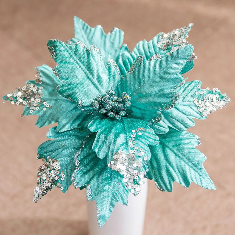25cm Christmas Poinsettia Glitter Artificial Flowers Xmas Tree Decorations For Home New Year Gift 2022 Decoration Noel
25cm Christmas Poinsettia Glitter Artificial Flowers Xmas Tree Decorations For Home New Year Gift 2022 Decoration Noel