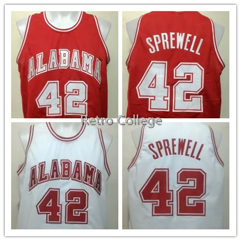 #42 Latrell Sprewell ALABAMA Retro Throwback Basketball Jersey Customize any size number and player name
#42 Latrell Sprewell ALABAMA Retro Throwback Basketball Jersey Customize any size number and player name