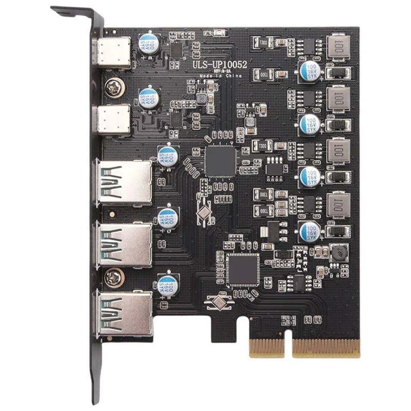 PCIe to USB 3.2 Gen 2 Card with 20Gbps Bandwidth 5-Port (3X USB-A -2X USB-C) Converter PCIE Splitter for Windows 10/8
PCIe to USB 3.2 Gen 2 Card with 20Gbps Bandwidth 5-Port (3X USB-A -2X USB-C) Converter PCIE Splitter for Windows 10/8