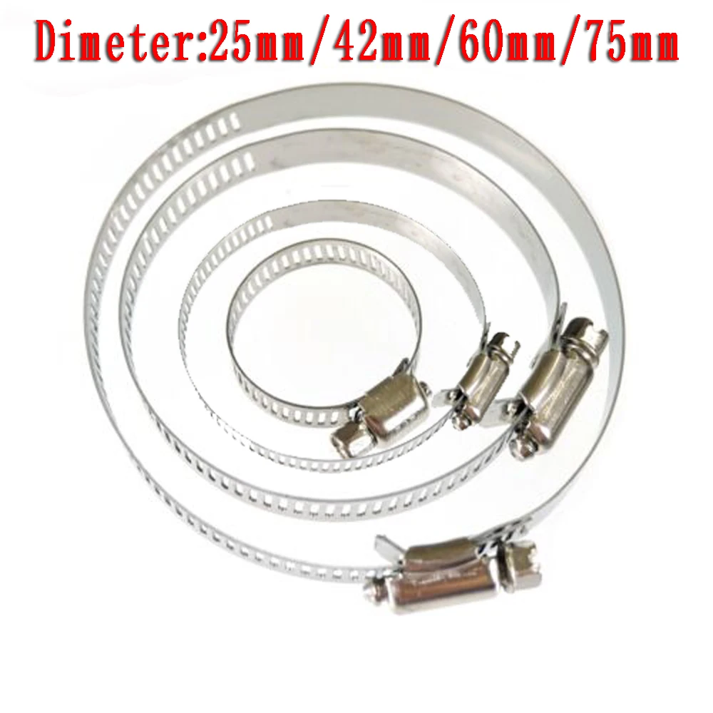 4pcs Clips Clamps 25/42//60/75mm For Diesel Parking Heater Stainless Steel Exhaust Pipe Tube Gas Vent Hose For Car Heater
4pcs Clips Clamps 25/42//60/75mm For Diesel Parking Heater Stainless Steel Exhaust Pipe Tube Gas Vent Hose For Car Heater